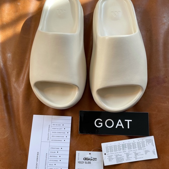 Yeezy Shoes - Yeezy Slides “Bone” NEW Men’s 5/Women’s 7